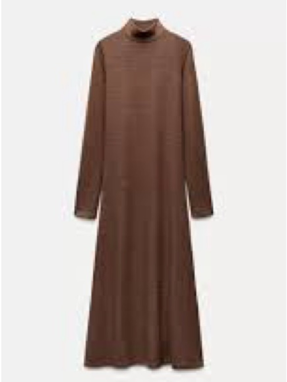 Zara Brown Ribbed Dress